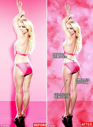 Illustration for article titled Britney's Unretouched Photos From Candie's Ads